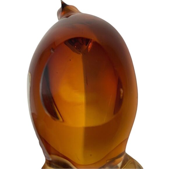 Vintage Murano Art Glass Amberina Dove Figurine Italy – Chipped Beak – Charming - Picture 6 of 9